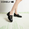 康莉KYQ2K520乐福鞋秋季新款时尚马衔扣粗跟增高英伦一脚蹬通勤女鞋 商品缩略图1