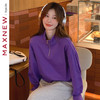 【卫衣】时尚短款半开襟卫衣1N3222406 商品缩略图4
