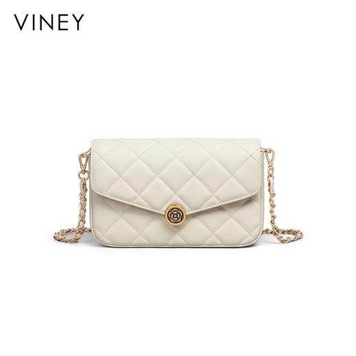 菱格链条包 | VINEY含牛皮新款小方包精致时尚单肩斜挎包9V0857 商品图3