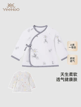 英氏儿童家居服上衣秋季长袖男女童半背上装2024新款YLEAJ0Q006A YLEAJ0Q007A