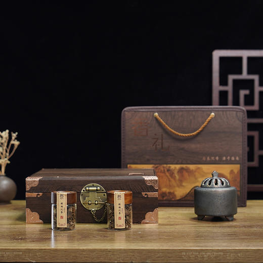 【经典】天然南泰沉香原树切片送如意熏香炉一套 商品图4