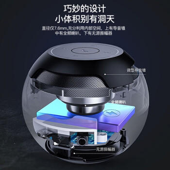 索爱（soaiy）S35无线蓝牙音箱迷你小音响便携式插卡电脑家用户外低音炮车载音响大音量睿智黑 /数码 /影音娱乐 /音箱/音响 商品图4