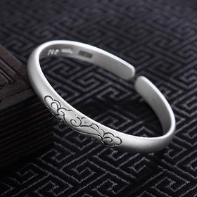 【祥云福照】子佩集S999银手工手镯原创设计【55081206】2407