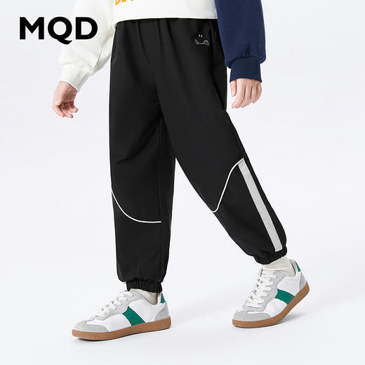 【MQD】童装儿童春新款学院风基础百搭条杠休闲长裤9641W1536 商品图0