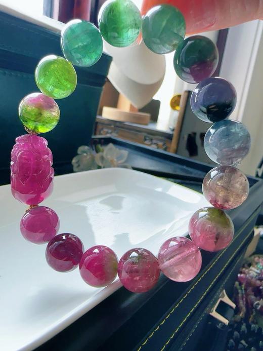 53.9g 12.5mm 碧玺手链 商品图0