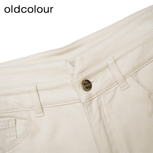 oldcolour白色牛仔裤春季新款高腰显瘦通勤九分直筒裤女P11113418 商品图2