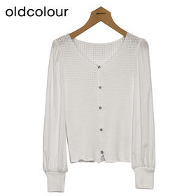 oldcolour白色套头衫春季新款百搭气质圆领长袖上衣女DP11052656
