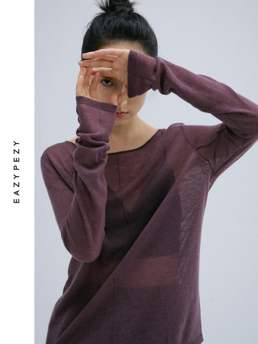 2024AW 柔雾高精纺水溶羊毛套头衫 商品图1