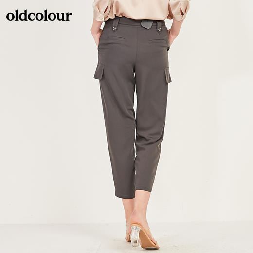 oldcolour春季纯色设计感百搭工装长裤女N13073331 商品图2