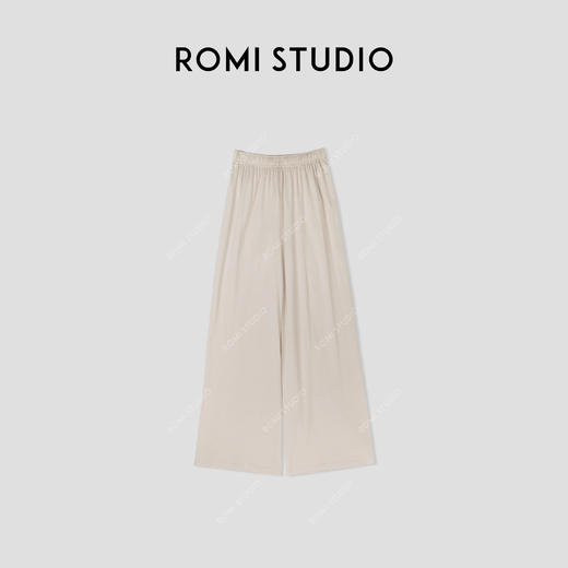 ROMI STUDIO“息迹梦境”云感棉洗水加软磨毛松紧腰休闲裤 24SSK571 商品图0
