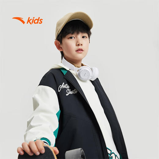 【超值】安踏儿童梭织运动薄外套男童上衣当季少年顽家休闲春装352438604 商品图1