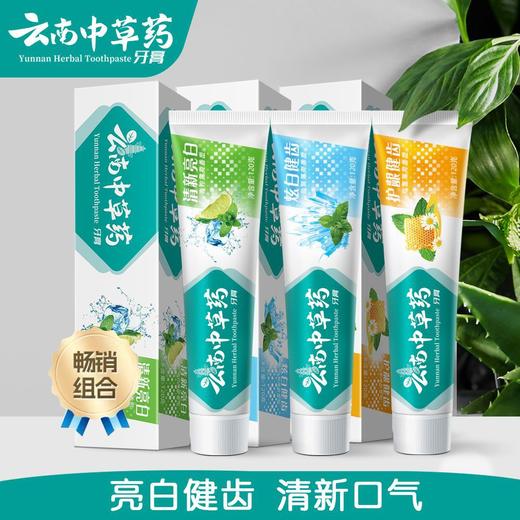 「买1送1！三款可选」牙膏云南中草药三七清新口气去黄去渍去口腔护理 商品图3