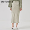oldcolour2023春季新款高腰气质包臀抽褶开叉半身裙女HO14063423 商品缩略图4