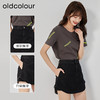 oldcolour2023夏新款黑色小个子高腰显瘦A字牛仔短裤女O22111225 商品缩略图1