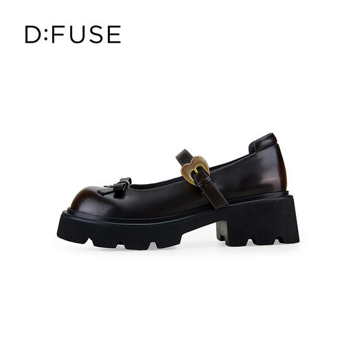 D:FUSE迪芙斯休闲鞋俏皮大头轻便增高厚底蝴蝶结玛丽珍单鞋DF43111369 商品图3