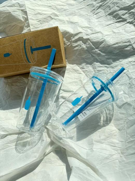 全网都在晒的小蓝杯！一款可重复利用的吸管冷杯！用来喝美式真的不要太爱 商品图1