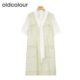 oldcolour夏季新款法式泡泡袖甜美温柔风显瘦气质裙女GP21101771