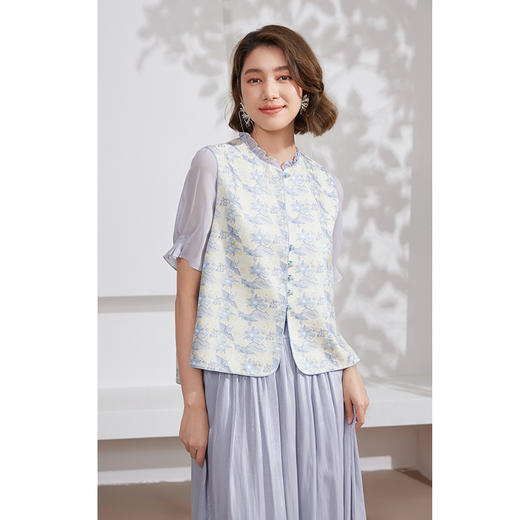 乔万尼马甲秋季新款重工提花国风设计EM2H916 商品图1