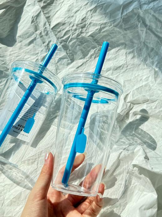 全网都在晒的小蓝杯！一款可重复利用的吸管冷杯！用来喝美式真的不要太爱 商品图5