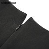 oldcolour秋季新款不规则收腰时尚修身纯色长袖连衣裙女P381014A1 商品缩略图4