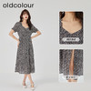 oldcolour2023夏新款法式气质高腰显瘦泡泡袖碎花连衣裙O22101405 商品缩略图1