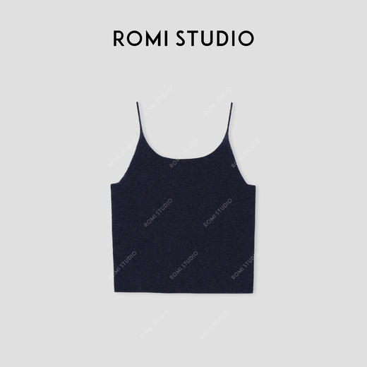 ROMI STUDIO“简约基础”100水溶羊毛肤感无缝针织吊带背心432A9127 商品图0