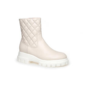 豪麟名鞋AGL女鞋短靴羊皮革AG756595N白色