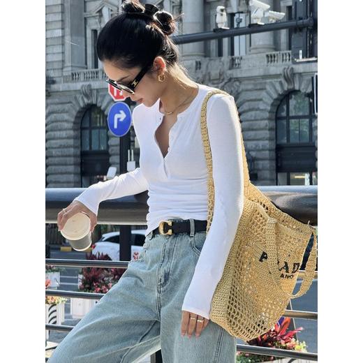 【包邮发顺丰】62113 洛诗琳新款立体裸感绷缝工艺精致高级品质亨利衫 KTT230 商品图4