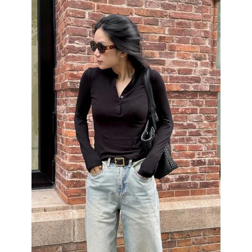 【包邮发顺丰】62113 洛诗琳新款立体裸感绷缝工艺精致高级品质亨利衫 KTT230 商品图1