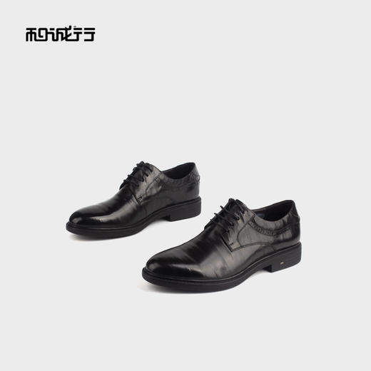 和诚行 2024秋冬新款英伦风真皮德比鞋男软底商务正装皮鞋1320076 商品图3