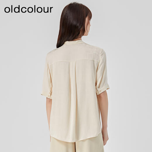 oldcolour夏季新款高级气质通勤绑带宽松显瘦衬衫女O23011352 商品图4