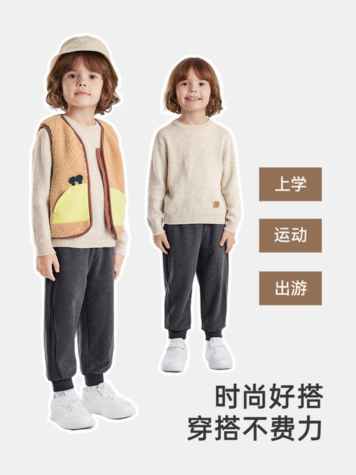 英氏男童裤子秋季儿童卫裤长裤休闲百搭24新款裤子YRKCJ3Q559A 商品图3