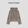 ROMI STUDIO“棕标甄选”轻量级山羊皮柔雾感连帽皮衣外套 441P8006 商品缩略图0