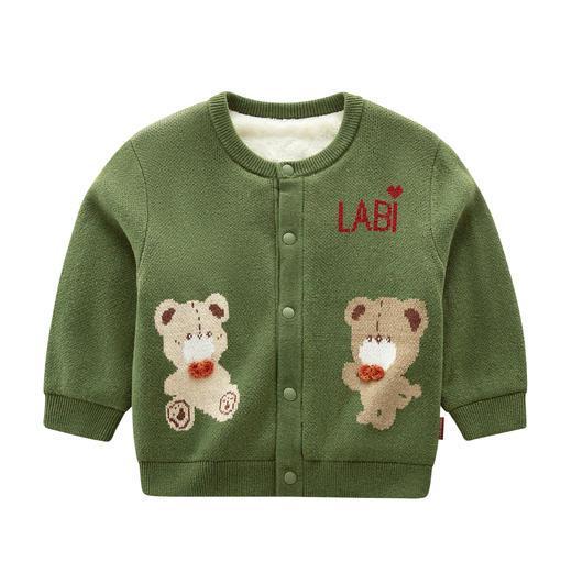 拉比-童衣类（冬）H4小熊棉线全开外套（PH) 商品图6