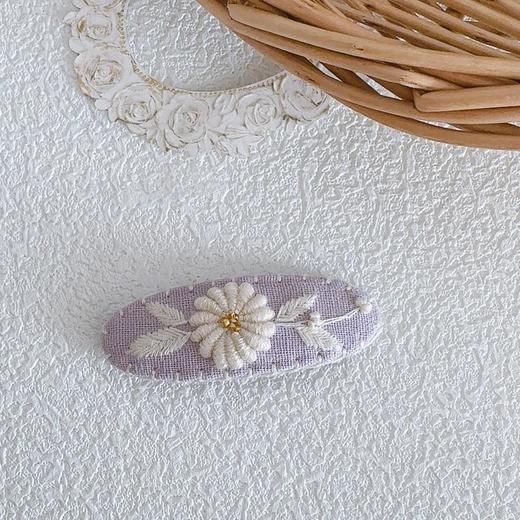 very one法式刺绣小花边夹 商品图4