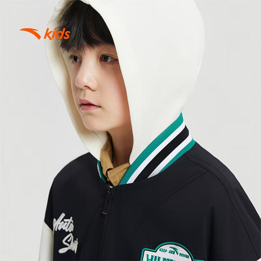 【超值】安踏儿童梭织运动薄外套男童上衣当季少年顽家休闲春装352438604 商品图4