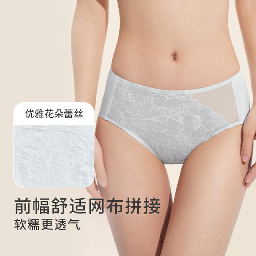 奶糖派星光配套内裤仪式感抗菌里档舒适轻薄蕾丝三角裤女士内裤 商品图3