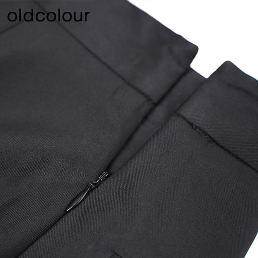 oldcolour黑色百褶裙秋季新款气质高腰显瘦百搭半身裙GO31063885 商品图4