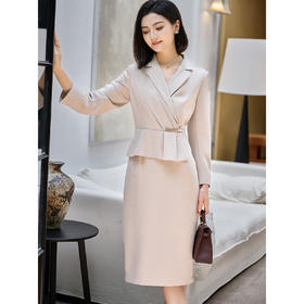 米思阳2026春季新款法式高级感西装式连衣裙正式场合气质裙子3138