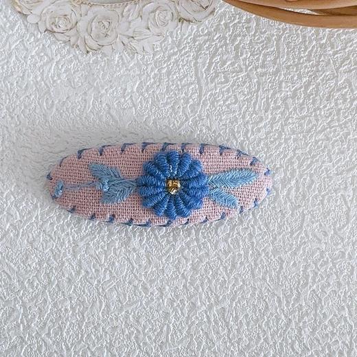 very one法式刺绣小花边夹 商品图3