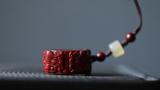 【青山特惠】小叶紫檀镇守四方扳指 吊坠 s32 商品图4