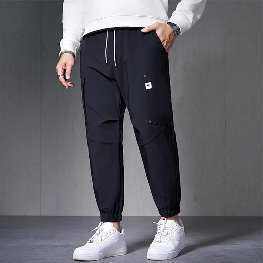 【新款DMH】大依优型大码束脚休闲裤加肥加大宽松男士卫裤胖子300斤显瘦潮流运动 商品图1