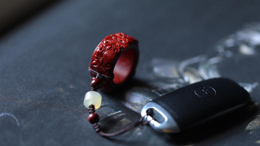 【青山特惠】小叶紫檀镇守四方扳指 吊坠 s32 商品图2