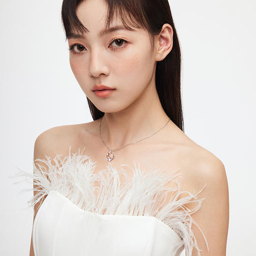 KADER卡蒂罗冰霜花环纯银项链女轻奢小众设计锁骨链圣诞礼物 商品图2