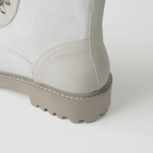 ROMI STUDIO“率性自我”牛反绒拼羊皮系带厚底高筒马丁靴 24SSS114 商品图4