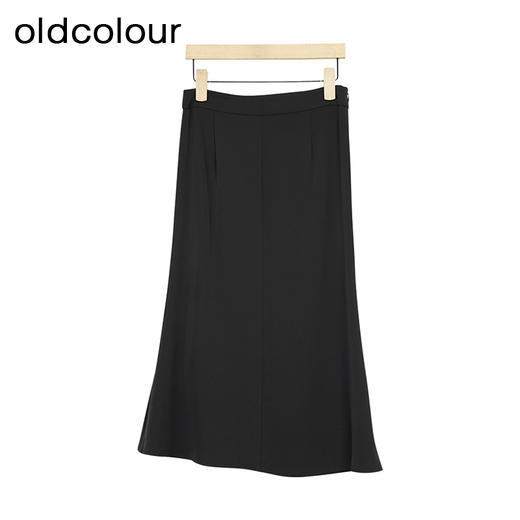 oldcolour夏季新款韩版黑色气质一步裙通勤显瘦鱼尾裙P24063425 商品图1