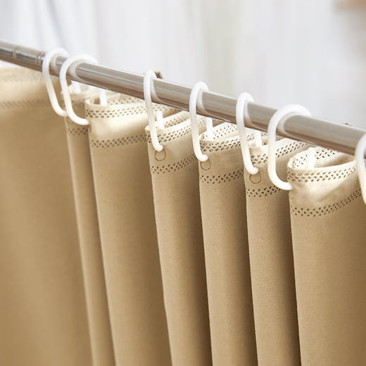 自然醒双导轨强遮光非涂层静电植绒环保透气床帘款学生蚊帐奶油风上铺床帘大学生寝室下铺遮挡窗帘蚊帐HH 商品图9