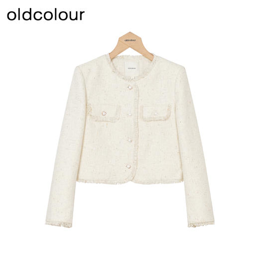 oldcolour秋季新款通勤时尚名媛小香风纯色长袖套装女P341401A1 商品图2