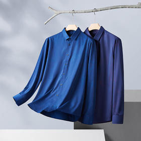 【新款DM】大依优型大码花纹长袖衬衫男宽松加肥加大码男士休闲商务衬衣上衣胖子