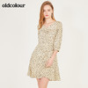 oldcolour春季V领时尚显瘦波点中袖连衣裙N13103364 商品缩略图1
